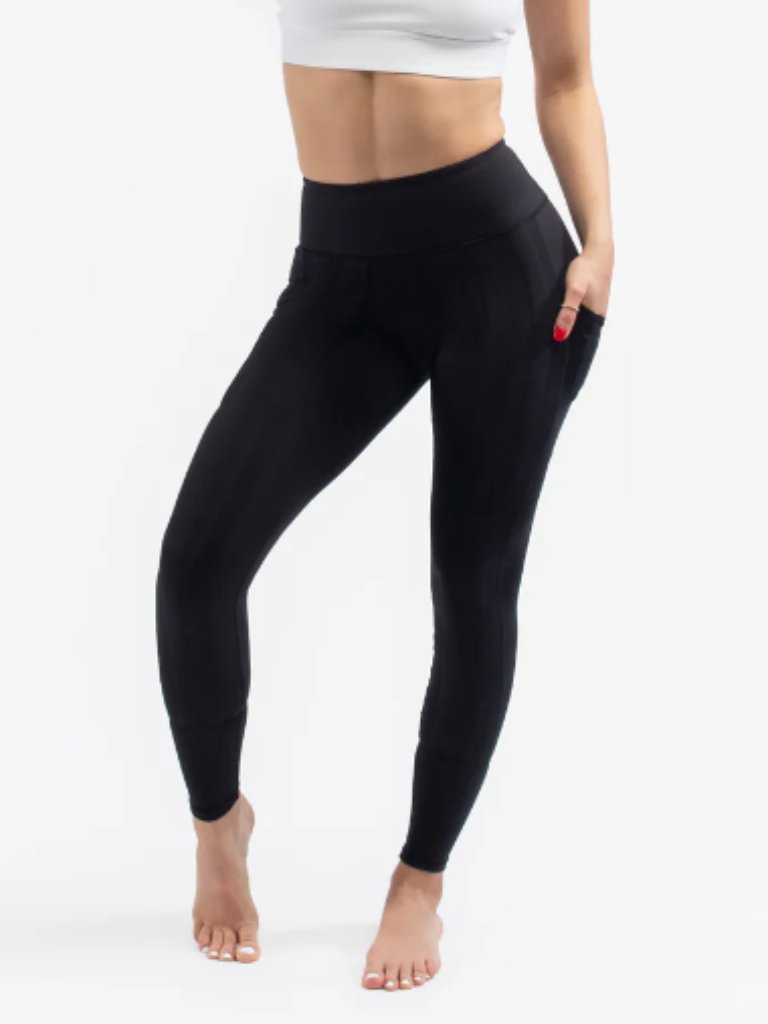 Sweetflexx Hi-Rise Resistance Leggings With Pockets Black Sculpt Bands Size 8